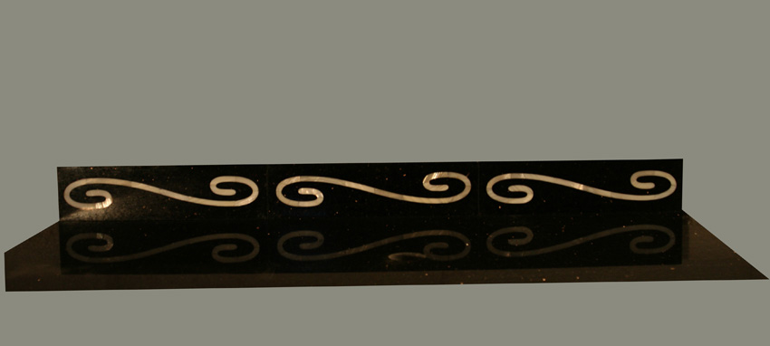 Bordüre No.2 Star Galaxy-Perlmutt Granit Edelstein, Sockelleiste und Abschlussleiste, schwarz Bordüre No.2 Star Galaxy-Perlmutt Granit Edelstein, Sockelleiste und Abschlussleiste, schwarz