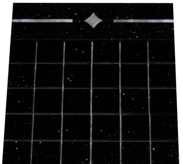 Bordüre No.2 Star Galaxy-Perlmutt Granit Edelstein, Sockelleiste und Abschlussleiste, schwarz