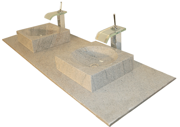 Imperial White Doppel waschtisch Granit Naturstein Imperial White Doppel waschtisch Waschbecken Granit Naturstein