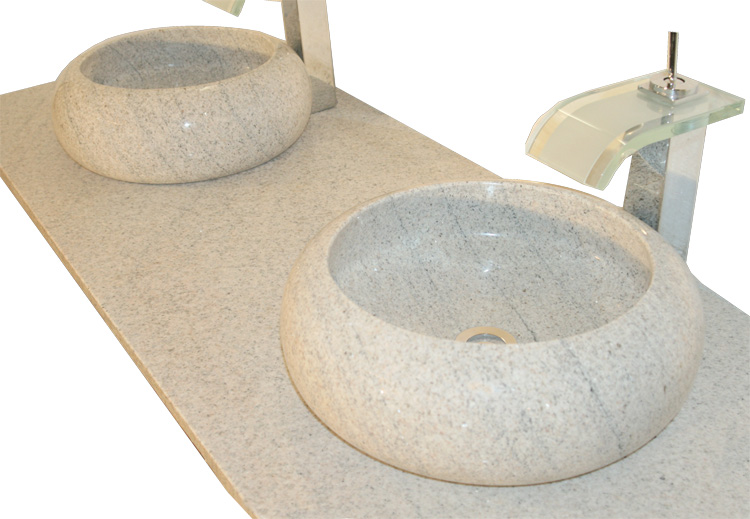 Imperial White Doppel waschtisch Granit Naturstein Imperial White Doppel waschtisch Waschbecken Granit Naturstein