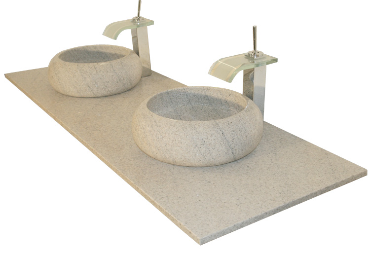 Imperial White Doppel waschtisch Granit Naturstein Imperial White Doppel waschtisch Waschbecken Granit Naturstein