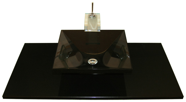 Tan Brown braun Doppel waschtisch Waschbecken Granit Naturstein Nero Assoluto Granitwaschtisch Waschbecken schwarzer Granit Naturstein