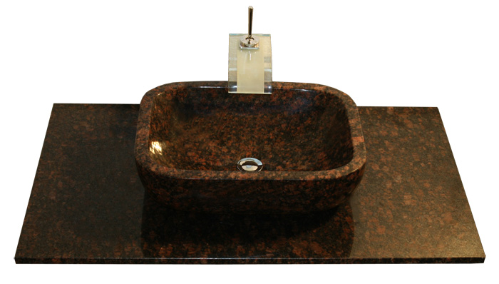 Tan Brown braun Waschtisch Waschbecken Granit Naturstein