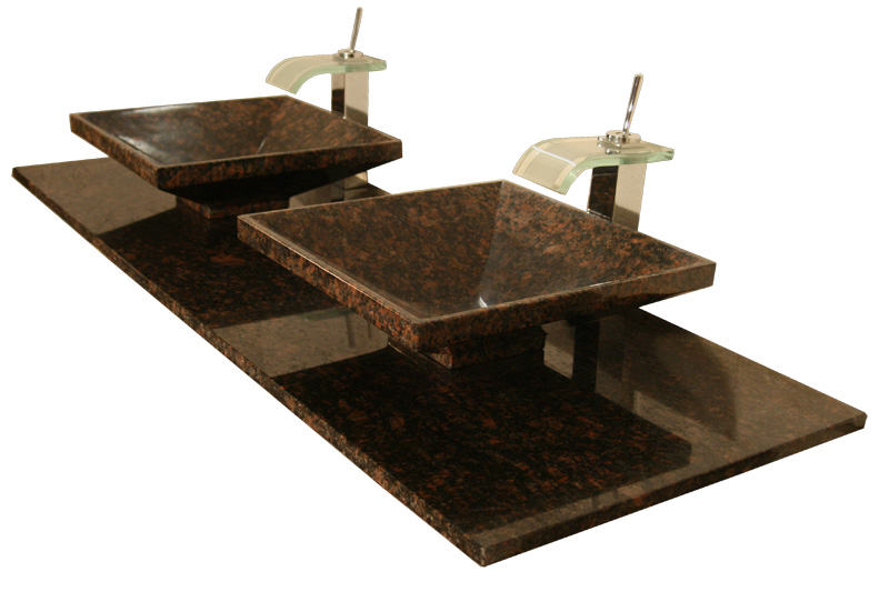 Tan Brown braun Doppel waschtisch Waschbecken Granit Naturstein Tan Brown braun Doppel waschtisch Waschbecken Granit Naturstein