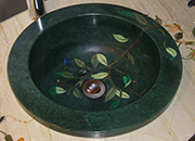 Pietra Dura Intarsien Waschbecken No1