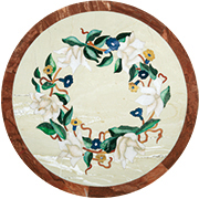 Runde Intarsien Marmor Einlegeplatte Art No.1 Runde Marmor Intarsien Platte Art No.1