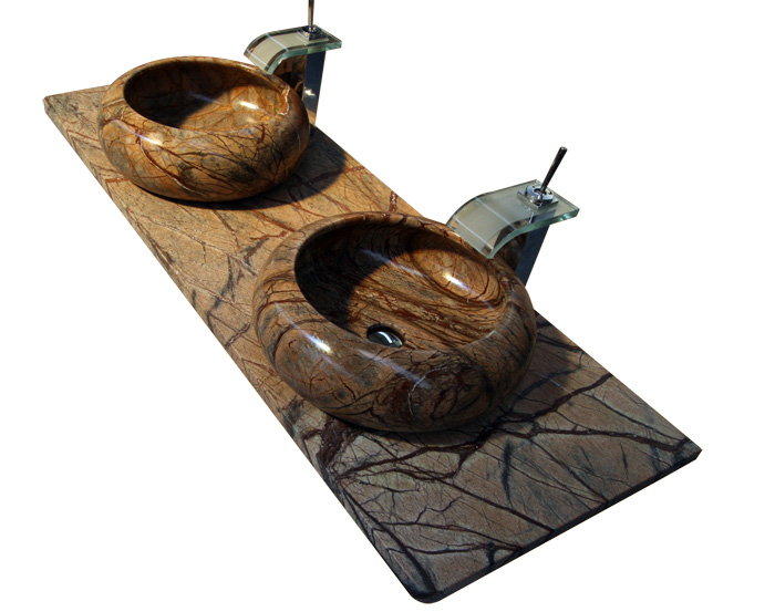 Avecio Marmor Waschtisch Römische Waschbecken Rain Forest Marmor Naturstein Avecio Marmor Waschtisch Römische Waschbecken Rain Forest Marmor Naturstein